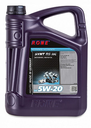 ROWE HIGHTEC SYNT RS HC SAE 5W-20 масло моторное, кан.5л