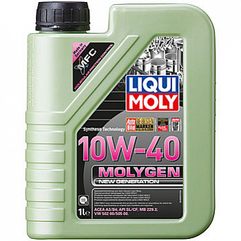 LiquiMoly Molygen New Generation 10W-40 SL/CF;A3/B4 масло моторное, канистра 1л