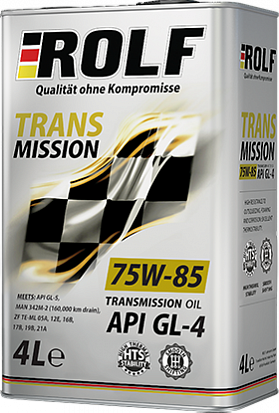 ROLF Transmission SAE 75W-85 API GL-4 масло трансмиссионное, п/синт., канистра 4л 