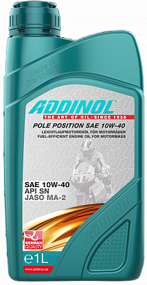 ADDINOL Pole Position SAE 10W-40 1л масло  4-Т для мотоциклов