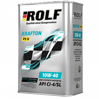 ROLF KRAFTON P5 U 10W-40 API CI-4/SL, масло моторное полусинтетическое, кан. 4л