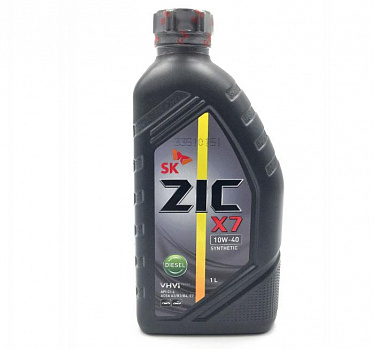 ZIC X7 DIESEL 10w40 масло моторное для дизельных двигателей, синт., канистра 1л